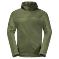 Jack Wolfskin Fleecejacke Hirschberg Hooded Fullzip grün Herren